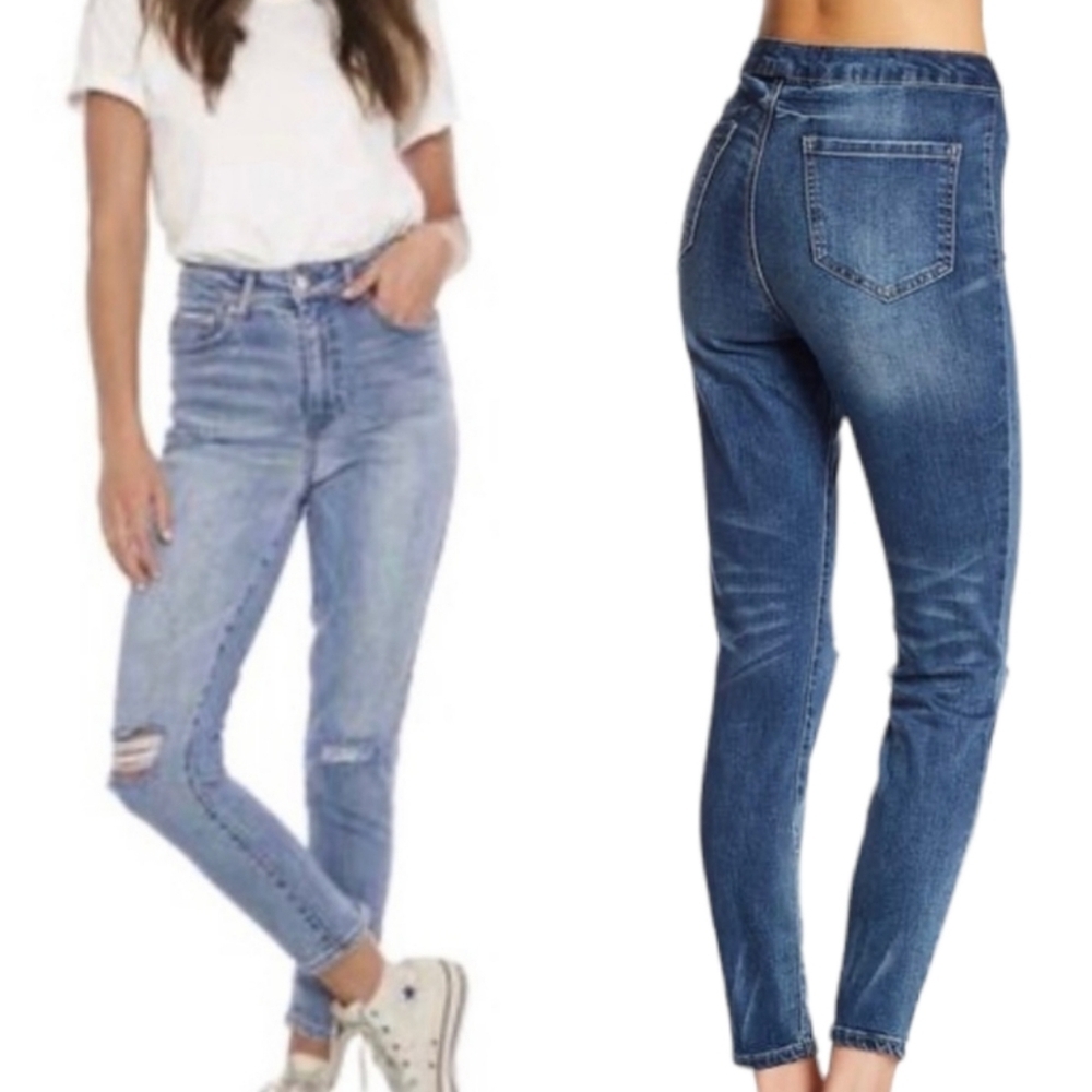 Ashley Mason - Dark Wash High Rise Cropped Jeans